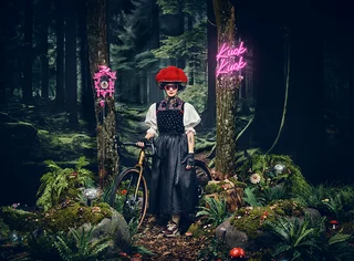 SchwarzwaldMarie Postkarte "Fahrrad"