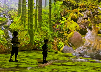 Kinder staunen im KI-Wald – Margarethe Menger